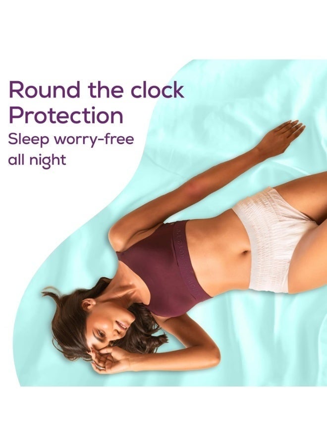 عشية أي وقت مضى سراويل داخلية للاستخدام مرة واحدة، فائقة الامتصاص، تغطي 360 درجة، مناسبة للتدفق الغزير، للحماية الصحية، مقاس صغير-متوسط ​​(10 قطع) - Image 3